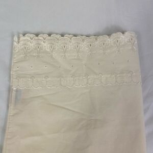 Elegant Cream eyelet lace standard pillow case by Home design Queen